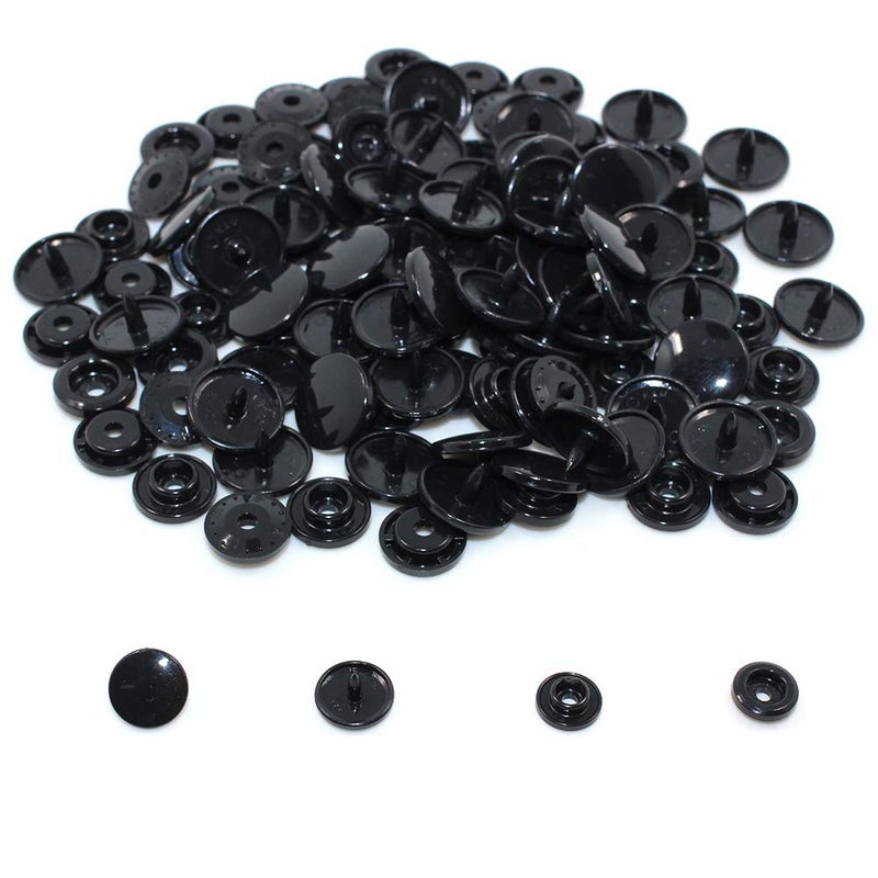 BetterJonny 400 Sets Snaps KAM, BetterJonny White & Black Size 20 (1/2 inch) T5 Resin Plastic Sewing Fasteners Punch Poppers Snaps for Cloth Crafts Towels Mama Pads - Image 5